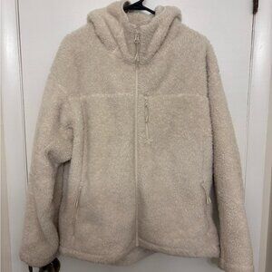 Uniqlo Fleece Teddy Jacket Off-White Size XL